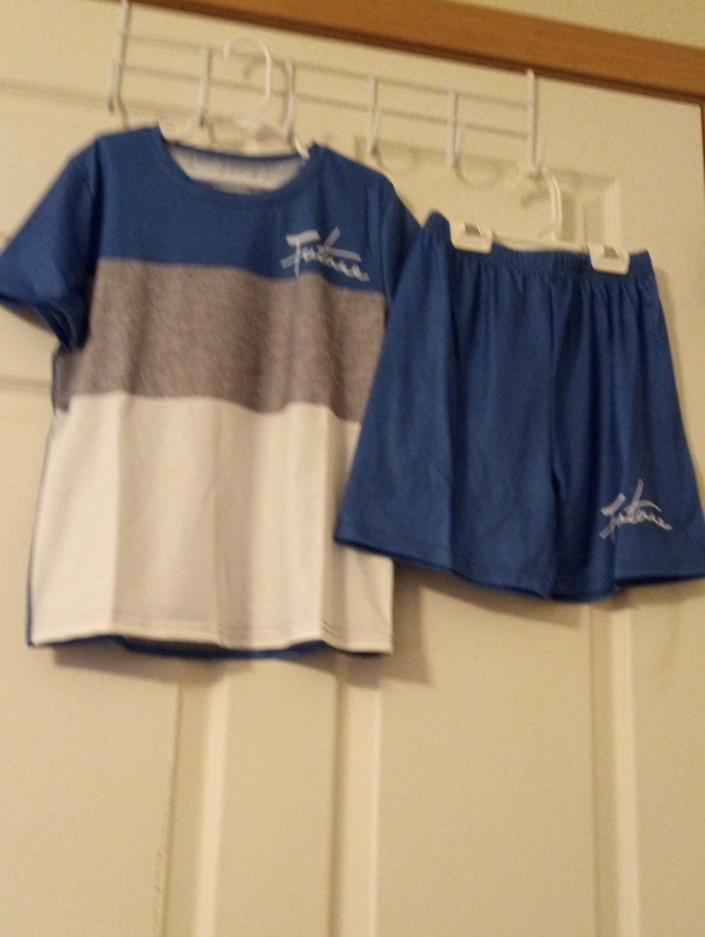 Kids Blue, Gray & White Athletic Matching Set